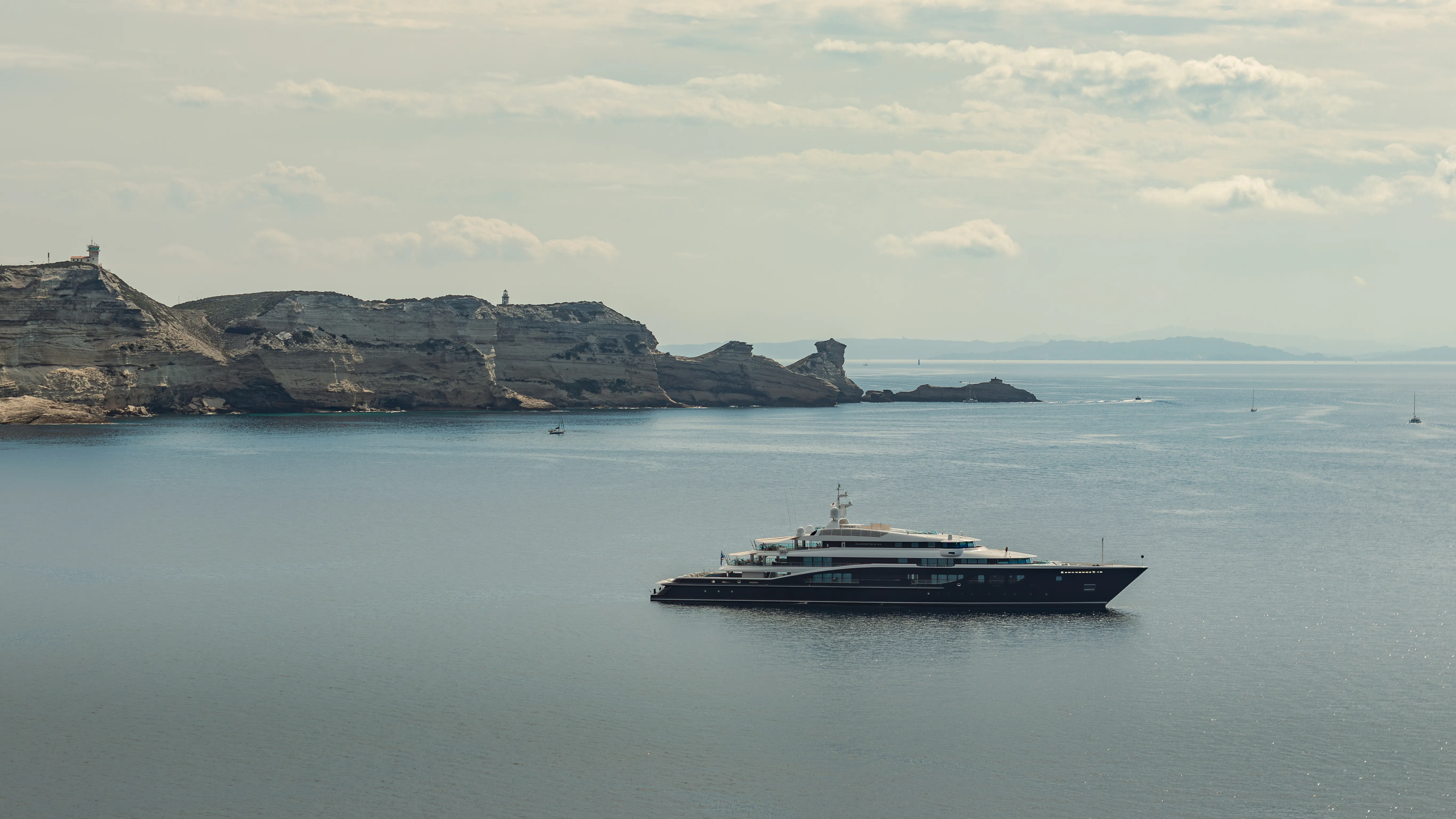At anchor below the white cliffs