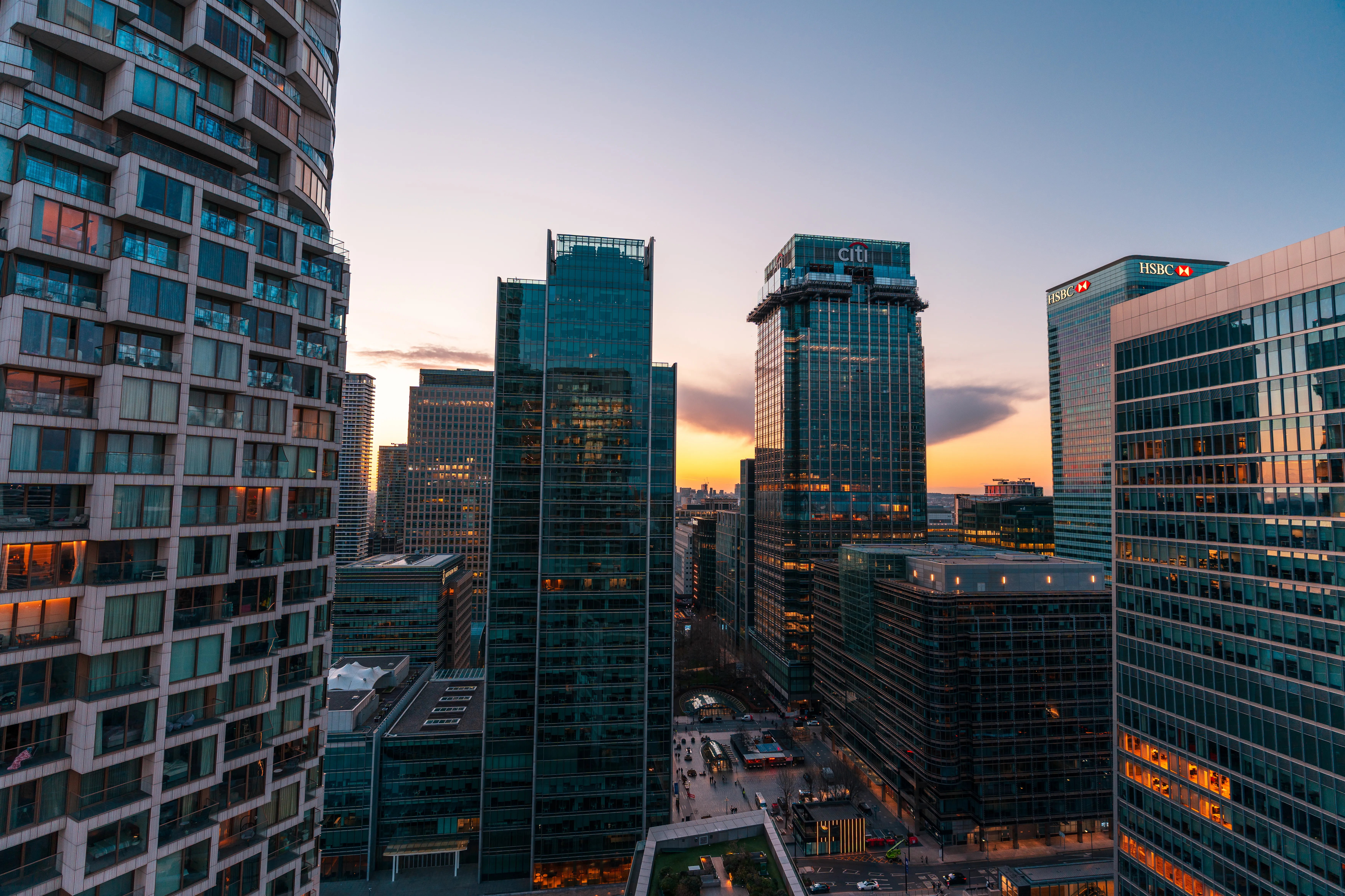Last light between the towers