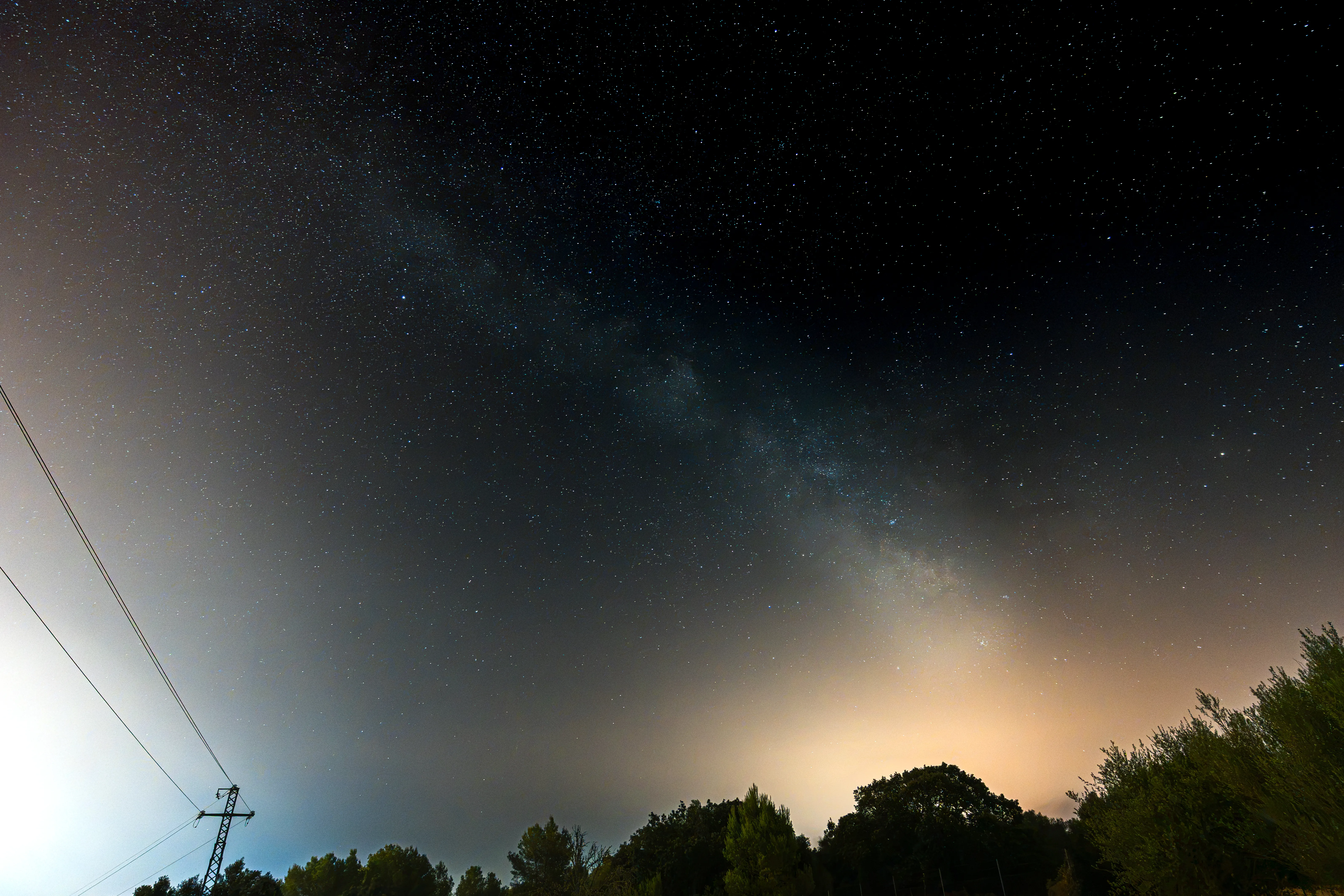 Pylon and galaxy